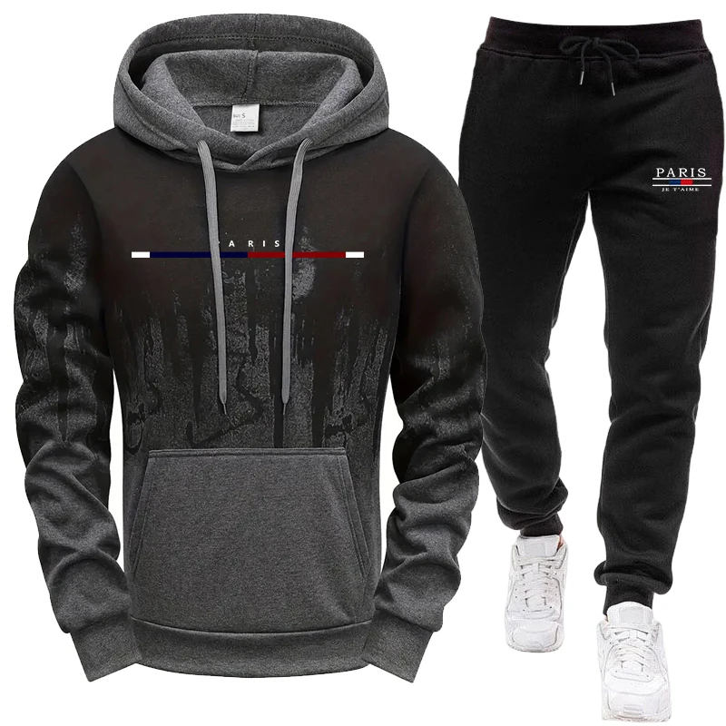 Winter Clothing Fashion - Men's Set/Hoodie/Pants Autumn Winter Hooded Sweatshirt