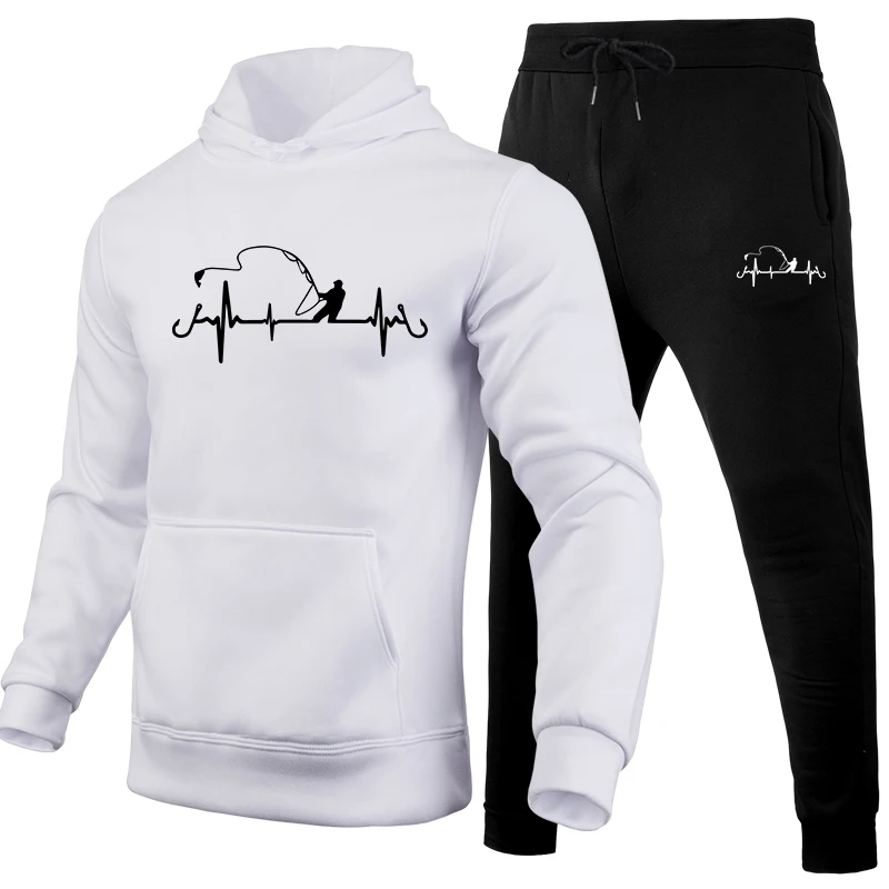 Winter Clothing Hoodie - Men's Tracksuit Print Casual Hooded Sweatshirt