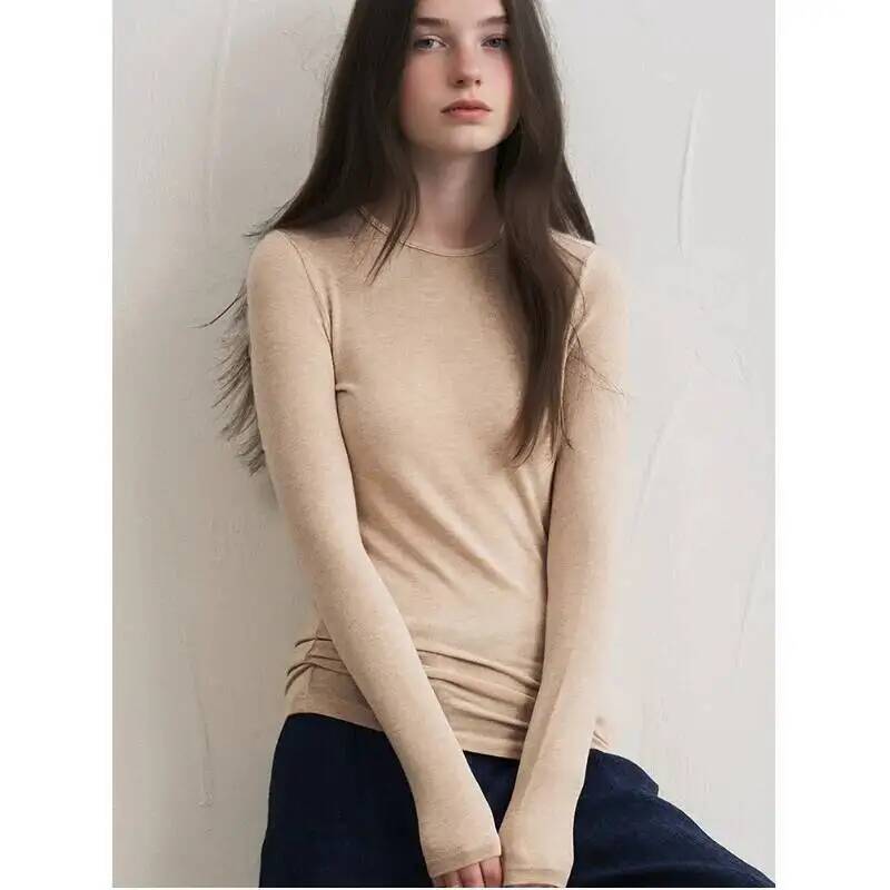 Winter Clothing For Woman - Women Cashmere Blend Long Sleeve Top