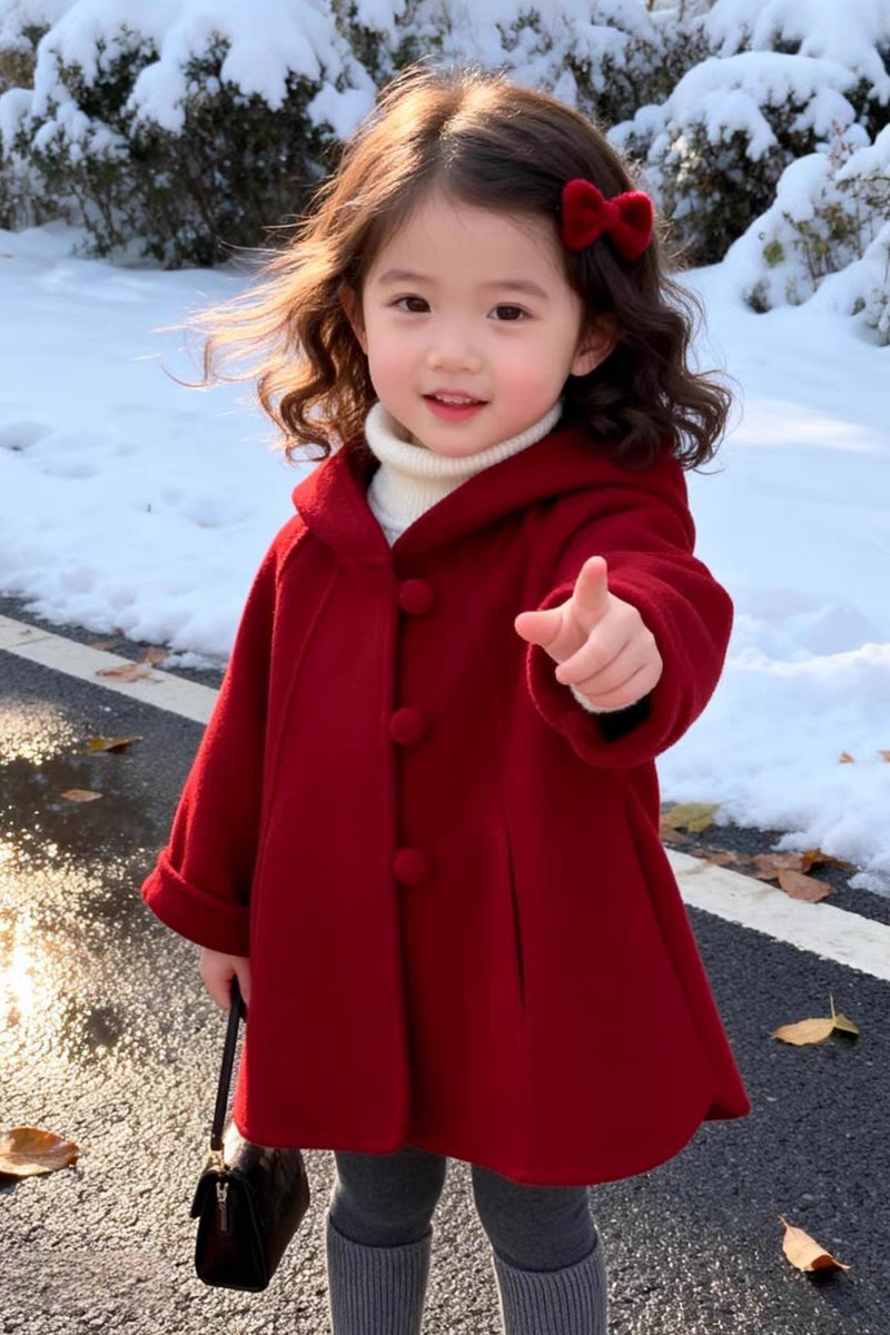 Girls Wool Coat Autumn Winter  - Winter Clothing Toddler recension och pris