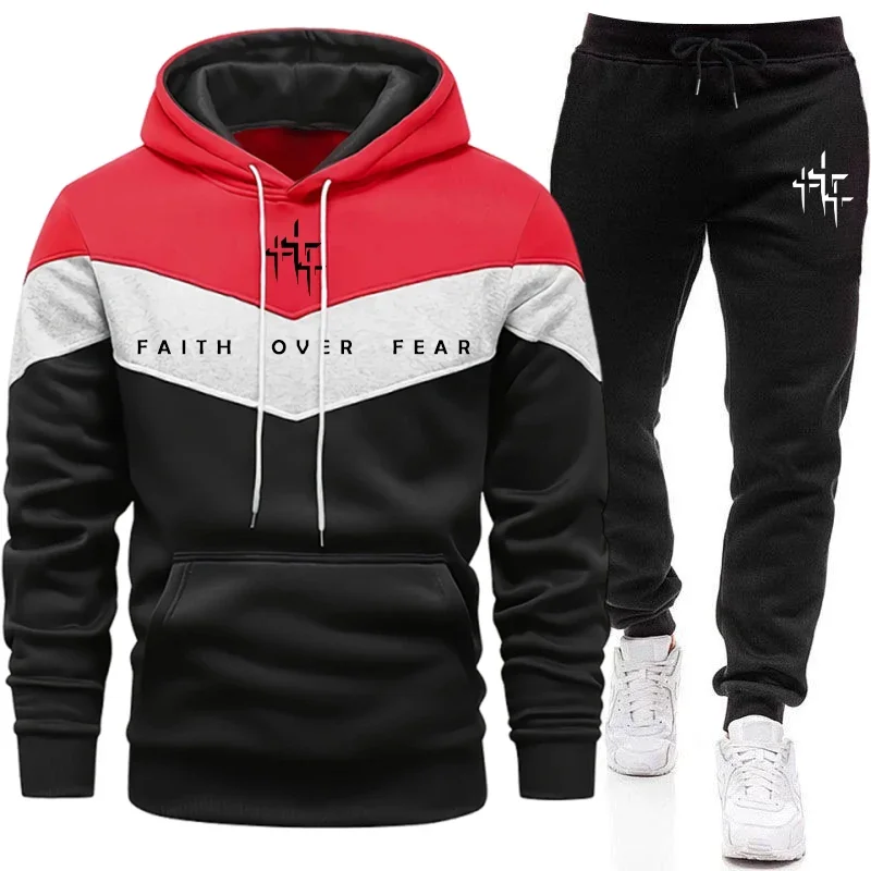 Faith Over Fear Men's Tracksui - Winter Clothing Fashion recension och pris