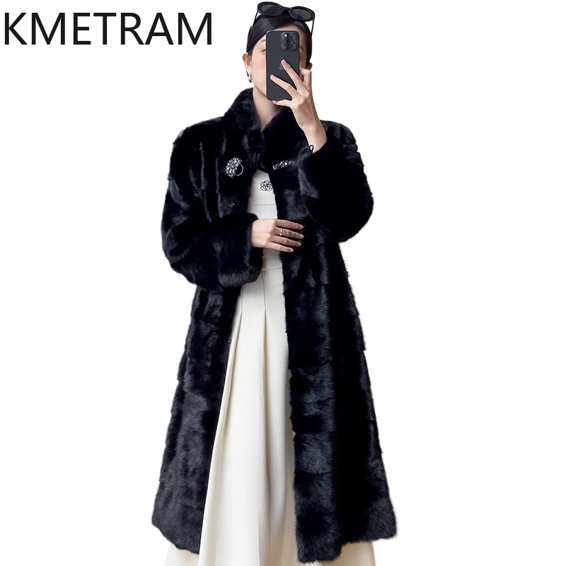 Real Whole Mink Fur Coat Woman - Quality Winter Clothing Jacket recension och pris