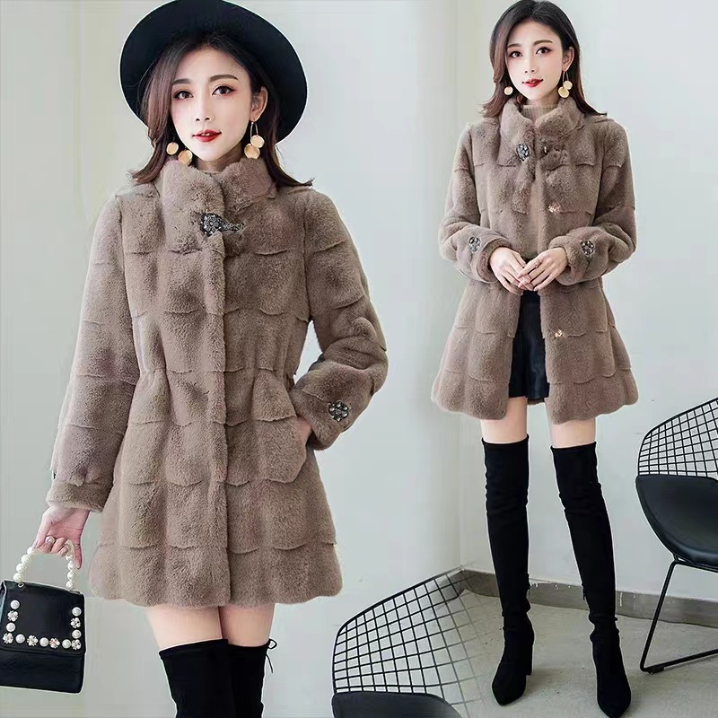 2026 Women Faux Fur Coats Mid  - Winter Clothing Work recension och pris