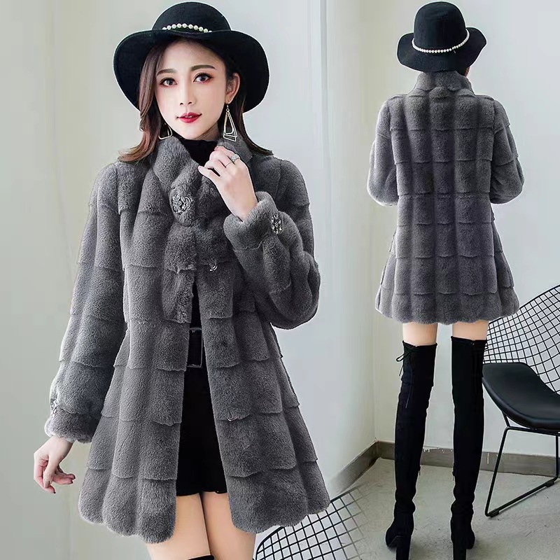 2026 Women Faux Fur Coats Mid  - Winter Clothing Work recension och pris