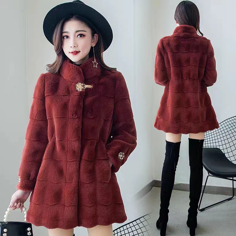 2026 Women Faux Fur Coats Mid  - Winter Clothing Work recension och pris
