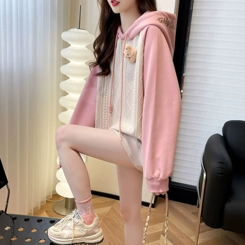 Pink Female Hooded Top Cute Y  - Winter Clothing Essentials For Women recension och pris