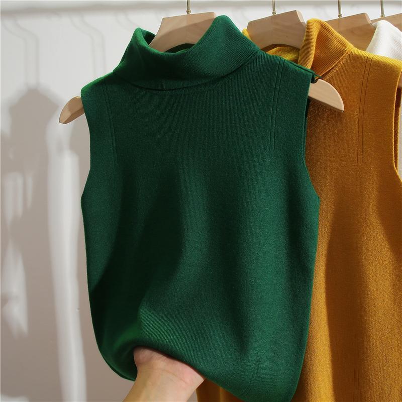 Turtleneck Sleeveless Slim Fit - Winter Clothing Essentials For Women recension och pris