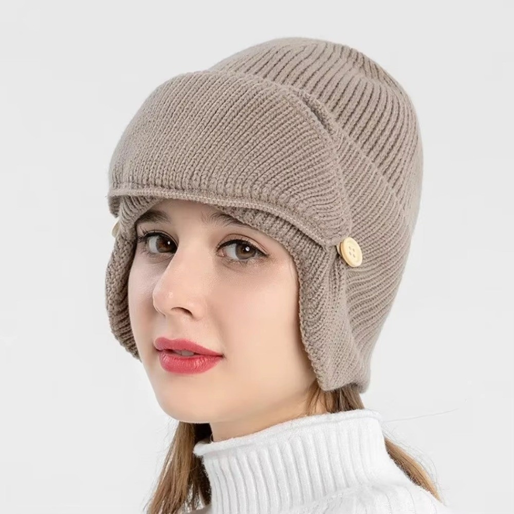 Fleece-lined Warm Woolen Hat K - Winter Clothing Earmuffs recension och pris