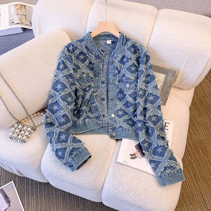 Coat Women Denim Coats Round N - Winter Clothing Work recension och pris