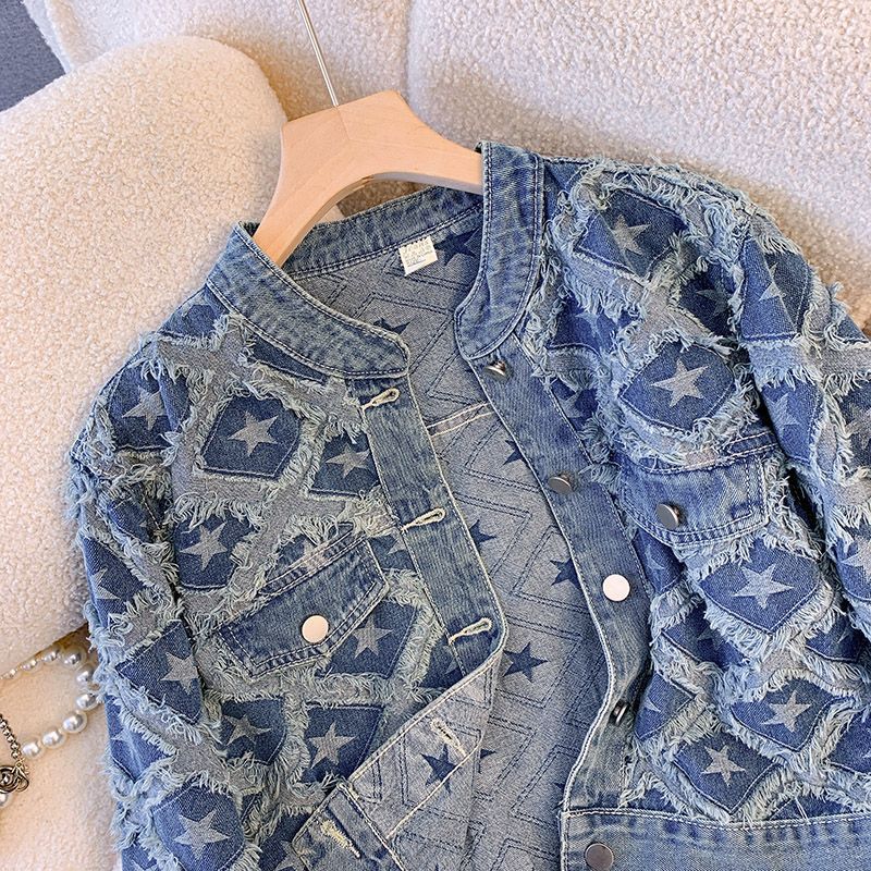 Coat Women Denim Coats Round N - Winter Clothing Work recension och pris