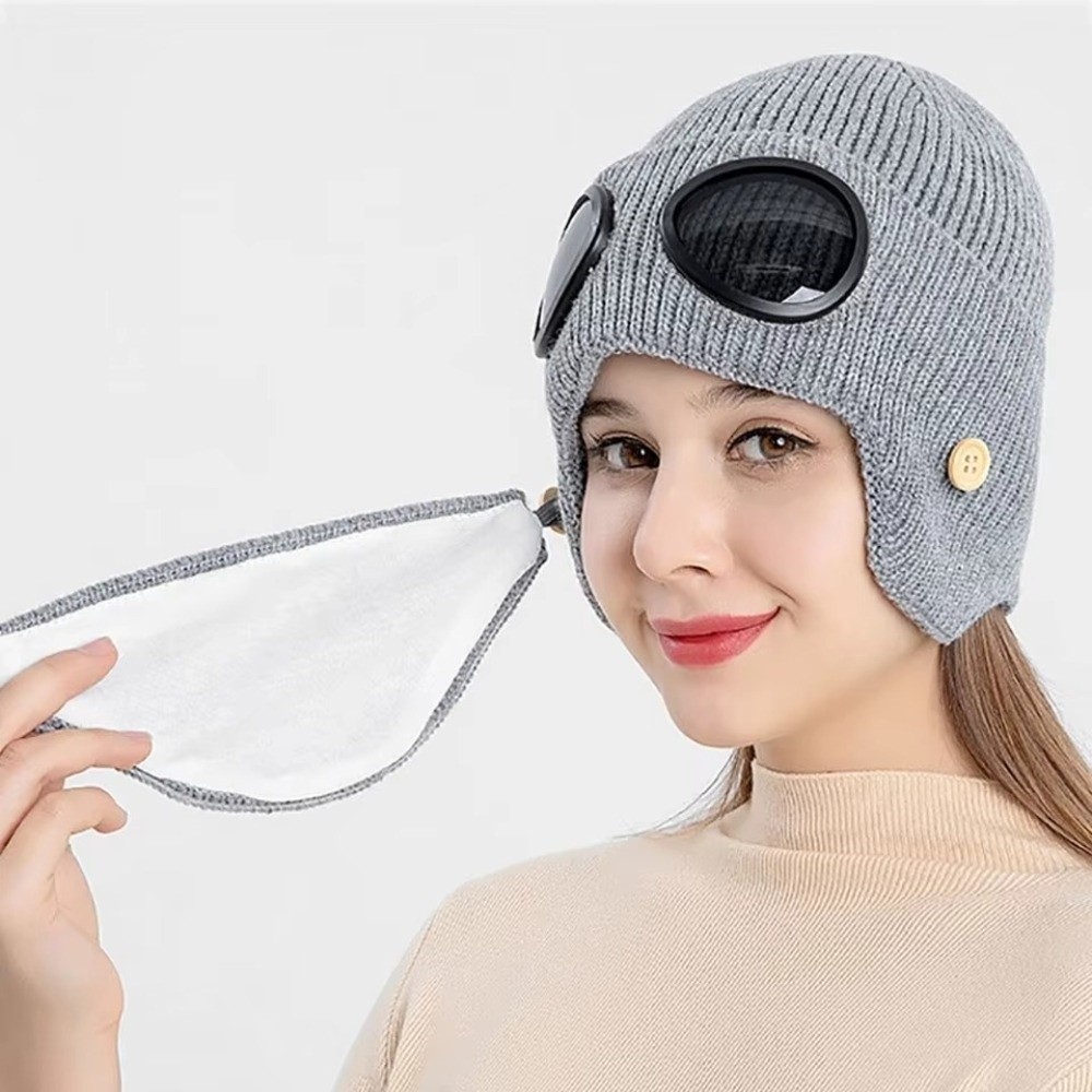 Fleece-lined Warm Woolen Hat K - Winter Clothing Earmuffs recension och pris