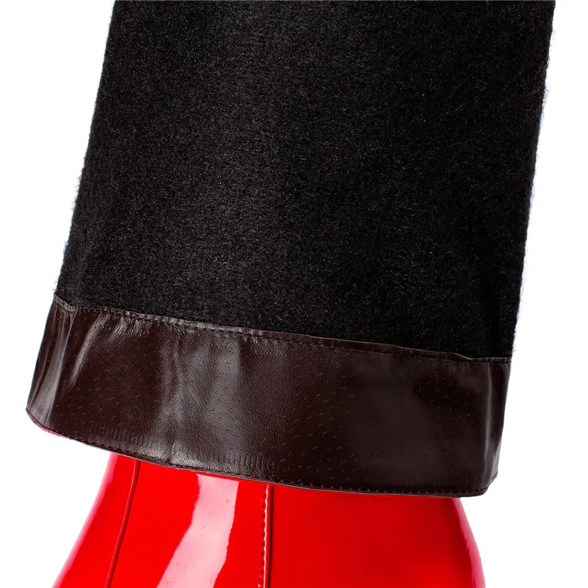 Red White Patent Leather Women - Winter Clothing Women'S recension och pris