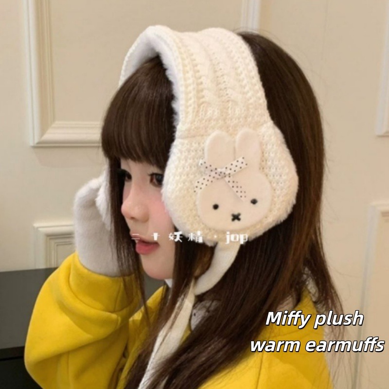 Miffy Plush Knit Ear Muffs Wom - Winter Clothing Earmuffs recension och pris