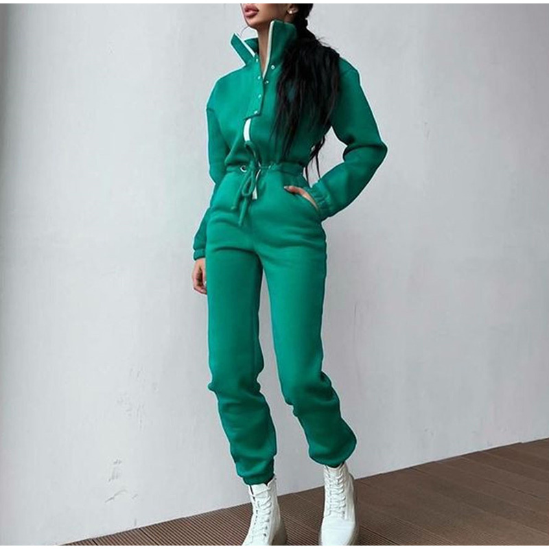 Casual Stand Collar Jumpsuits  - Winter Clothing Sale recension och pris