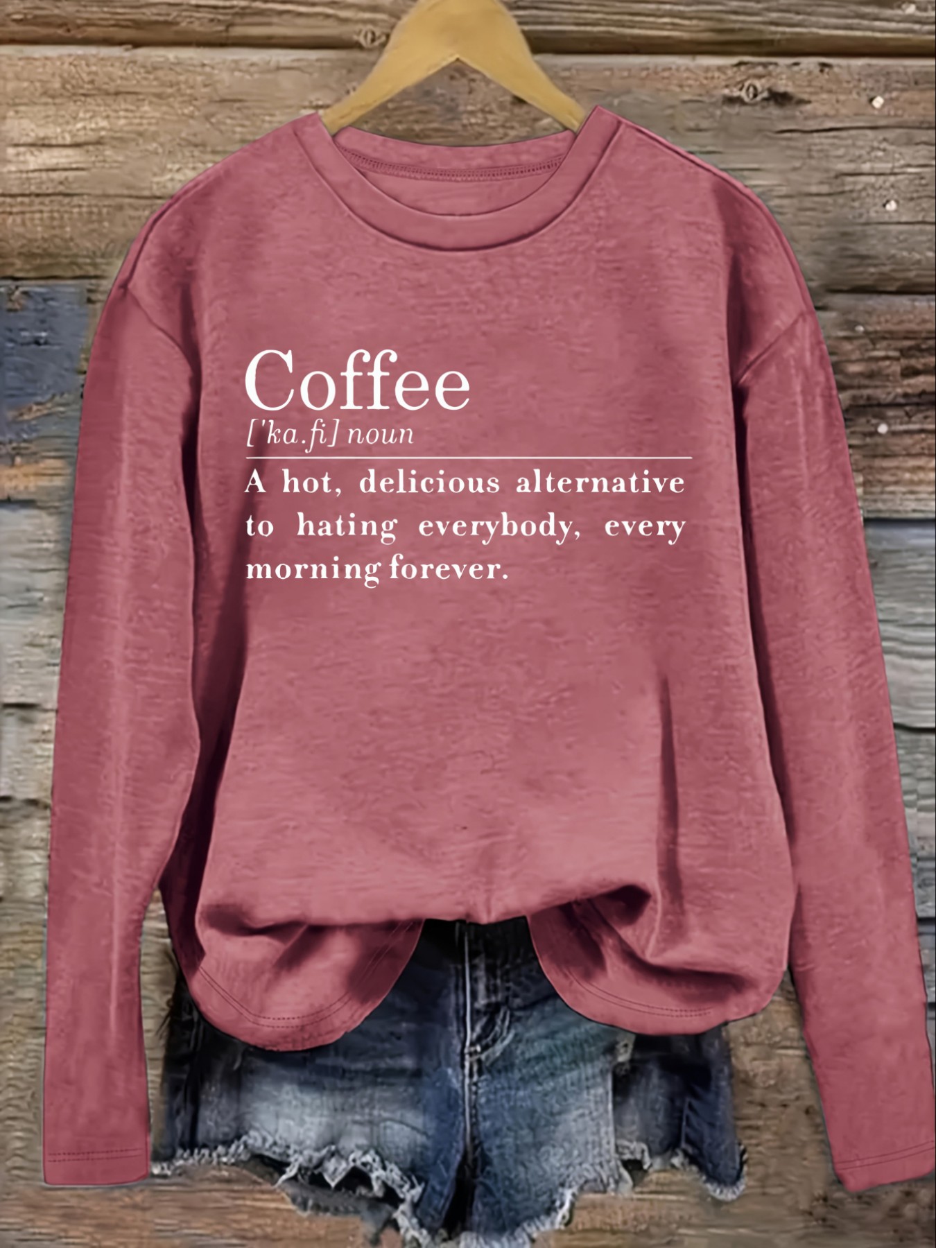 Women's Casual Long Sleeve Cre - Winter Clothing Quotes recension och pris