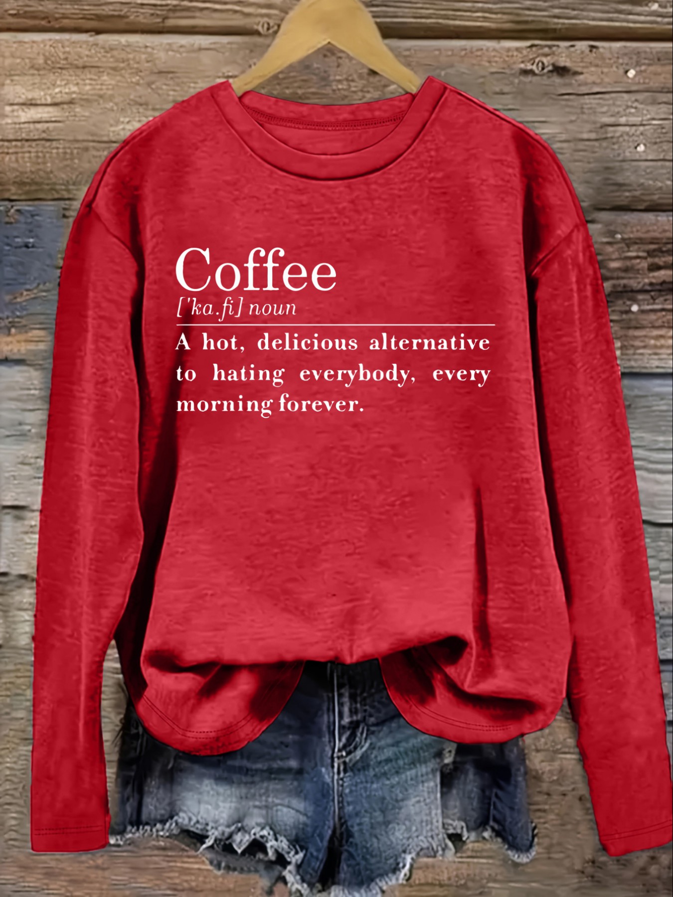 Women's Casual Long Sleeve Cre - Winter Clothing Quotes recension och pris